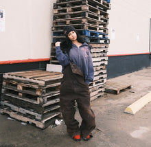 Load image into Gallery viewer, “Rose Pink Plays Cross” Vintage Navy Zip-Up