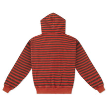 Load image into Gallery viewer, "MAKE THE RIGHT PLAYS" Striped Red Zip-UP
