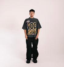 Load image into Gallery viewer, (DROP-SHOULDER/OVERSIZE BOXY-FIT) “GOD IS GOOD” Vintage Black Tee
