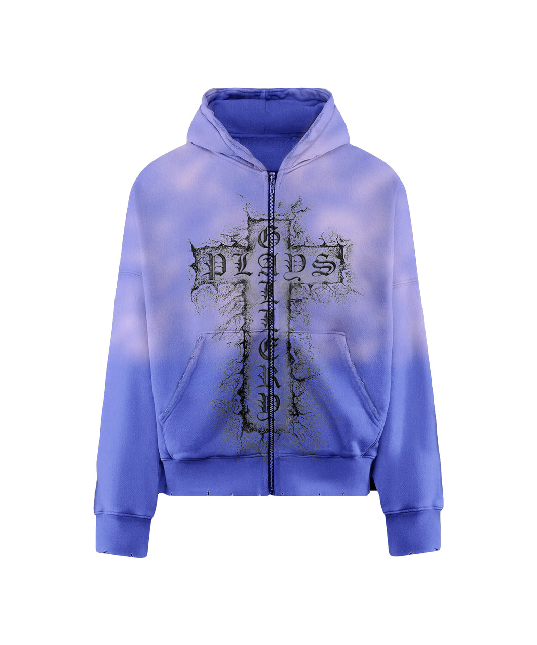 “Rose From Concrete” Vintage Mauve Zip-Up