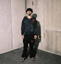 Load image into Gallery viewer, “FAITH THROUGH FIRE” Vintage Black Zip-up
