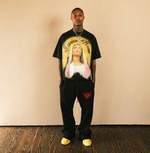 Load image into Gallery viewer, (DROP-SHOULDER/OVERSIZE BOXY-FIT) “DIVINE HOPE” Black Tee

