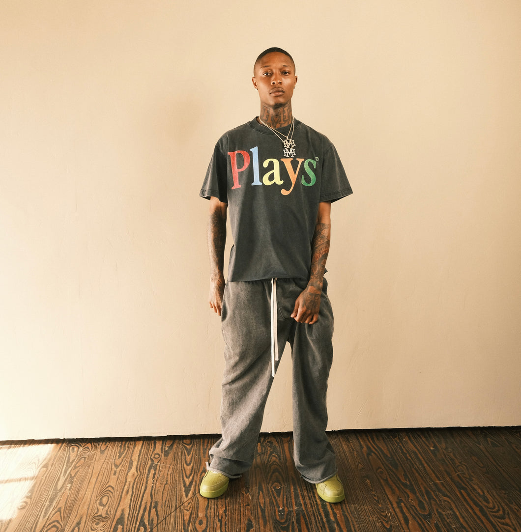 “PLAYS LIFE OF COLOUR” Vintage Black Tee