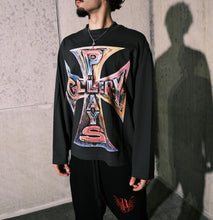 Load image into Gallery viewer, “PLAYSCOAST” Vintage Black Longsleeve
