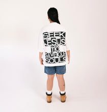 Load image into Gallery viewer, (DROP-SHOULDER/OVERSIZE BOXY-FIT) “SEEK JESUS” Tee
