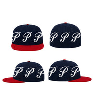 Load image into Gallery viewer, "PLAYS" NAVY/RED Fitted Hat
