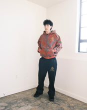 Load image into Gallery viewer, "MAKE THE RIGHT PLAYS" Striped Red Zip-UP
