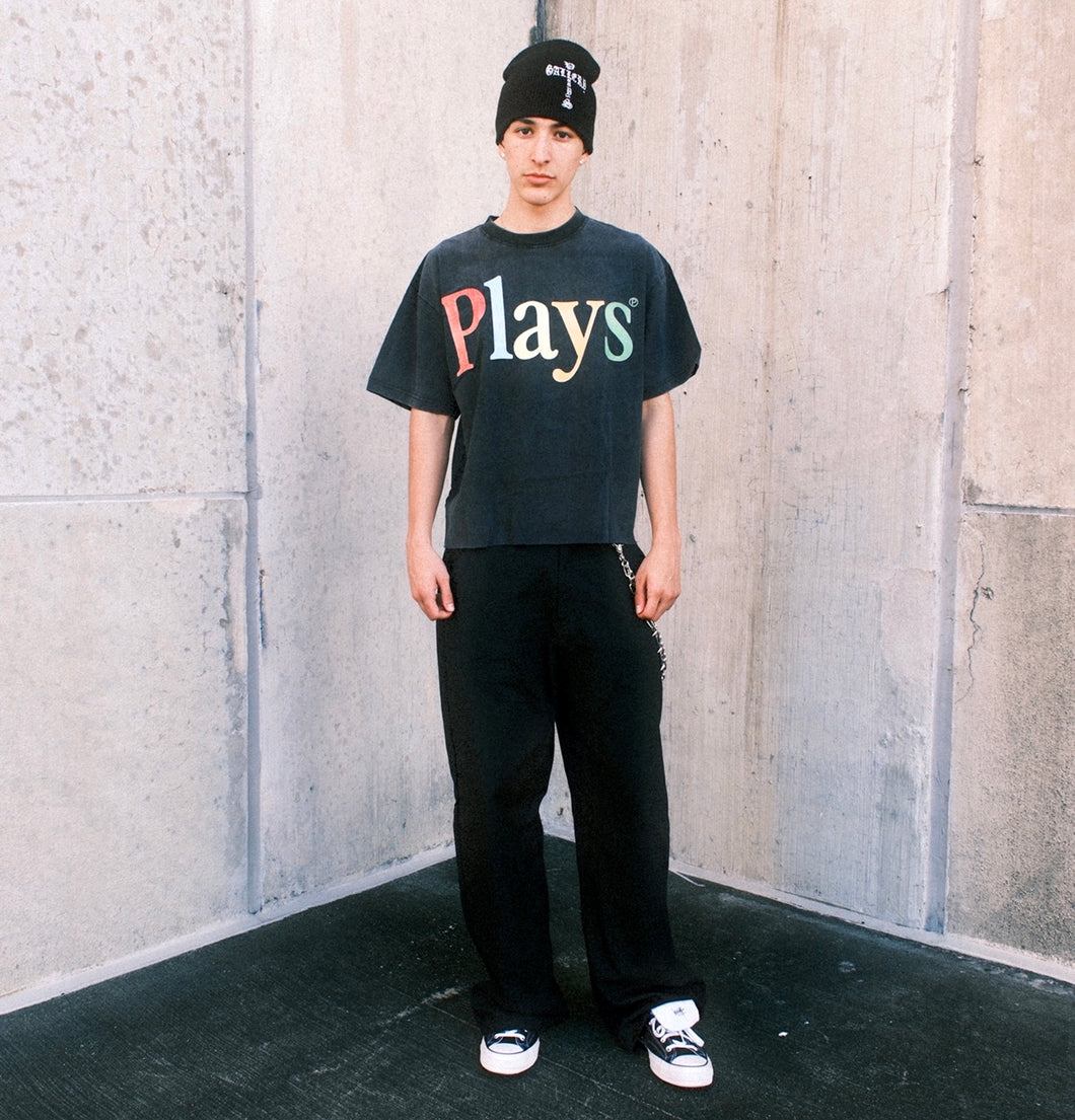 “PLAYS LIFE OF COLOUR” Vintage Black Tee