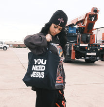 Load image into Gallery viewer, “YOU NEED JESUS” Tote Bag

