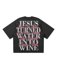 Load image into Gallery viewer, “WATER INTO WINE” Black Tee
