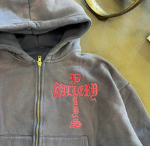 Load image into Gallery viewer, “Rose Pink Plays Cross”  Vintage Navy Zip-Up
