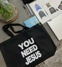 Load image into Gallery viewer, “YOU NEED JESUS” Tote Bag
