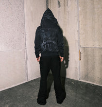 Load image into Gallery viewer, “FAITH THROUGH FIRE” Vintage Black Zip-up
