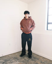 Load image into Gallery viewer, "MAKE THE RIGHT PLAYS" Striped Red Zip-UP
