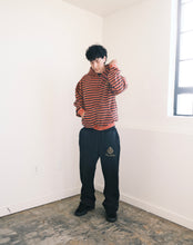 Load image into Gallery viewer, "MAKE THE RIGHT PLAYS" Striped Red Zip-UP
