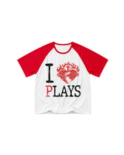 Load image into Gallery viewer, "I 💖PLAYS" Raglan Tee (4 colors)
