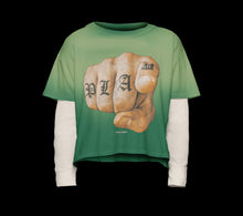 Load image into Gallery viewer, “YOU NEED JESUS” Thermal-Layered Long Sleeve Tee.(WASHED EMERALD)
