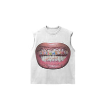 Load image into Gallery viewer, Sleeveless "WATER TO WINE" White Tee
