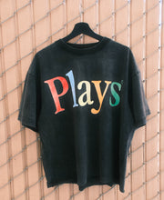 Load image into Gallery viewer, “PLAYS LIFE OF COLOUR” Vintage Black Tee
