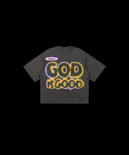 Load image into Gallery viewer, (DROP-SHOULDER/OVERSIZE BOXY-FIT) “GOD IS GOOD” Vintage Black Tee
