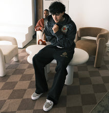 Load image into Gallery viewer, "MAKE THE RIGHT PLAYS" Vintage Black Baggy Sweats
