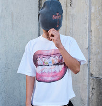 Load image into Gallery viewer, (DROP-SHOULDER/OVERSIZE BOXY-FIT) “WATER INTO WINE” White Tee
