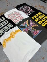 Load image into Gallery viewer, Sleeveless "DIVINE HOPE" Black Tee
