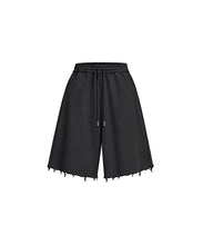 Load image into Gallery viewer, "NOIR" 3/4 Lounge Around Sweat-Shorts
