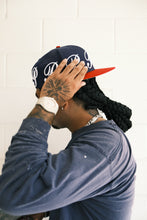 Load image into Gallery viewer, "PLAYS" NAVY/RED Fitted Hat
